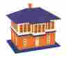 11-90122 Lionel Corp Mth Tinplate No 437 Switch Tower Orange Blue Mib