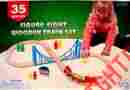 85kpf14 35-piece Figure Eight Wooden Train First Learning Toys Kids Railway Set Accessories