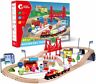 639510697112 Cute Stone Pcs Wooden Train Set Magnetic Cars