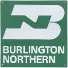 10027 8 Sign Railroad Microscale Die-cut " Bn Northern Metal Burlington