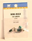 942-3495 Walthers Pack Green Miniature Screw Base Volt Light Bulb New