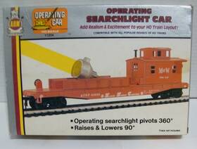 11204 Ahm Vintage Ho Operating Searchlight Car Pivots 360 Niob