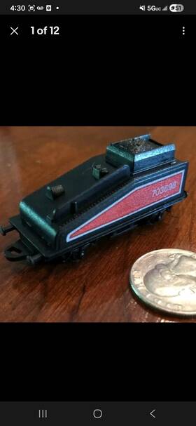 703698 Alley Model Railroad Tender Car Black With Red Side Panel