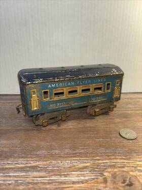 3151 American Flyer 023922631619 Vintage Prewar Lighted Coach # Rare