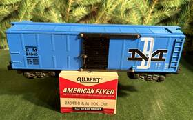 24043 American Flyer B And M Boxcar Knuckle Couplers Collector Car E /ob