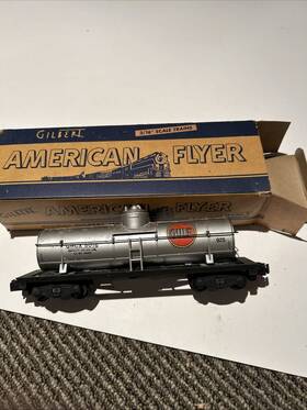 24309 American Flyer Gulf Oil Tanker Plastic Chassis Diecast Trucks Opr Cplers