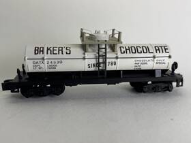 24330 American Flyer Bakers Chocolate Tanker Car / Rare Vintage S Gauge