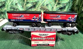 24535 American Flyer 956 Monon Flat Car Trailers In Transition Box Original