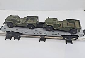 24572 American Flyer Pikemaster U.s. Navy Jeep Transport Exc Rare 4 /5 Scale