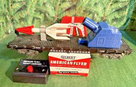 25046 American Flyer Rocket Launcher Car W Button Ex/rb