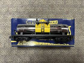 6-48411 American Flyer S Gauge Gilbert Chemicals Chrome Single Dome Tank Car