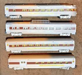 6-48998 American Flyer Brown Stripe 960 961 962 963 Pass. Coaches C7 C8/obs