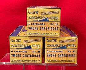 B-1082 American Flyer 25 - Lot Of 3 Master Cartons With 6 12 Cartridges -s Ga