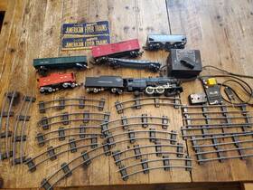 Shelley2025 American Flyer Vintage Engine/tenders Flat Box Cars Transformer Track 25 Pieces