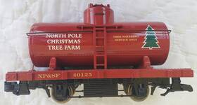 Art-40125 Aristo Craft Art 40125 Np&sf Christmas 2-axle Tank Car Metal Wheels G Orig Box