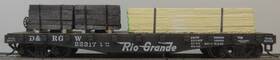 22317 Athearn 1347 Rio Grande40ft Flat Car With Magnetic Lumber Loads Rtr Kds #