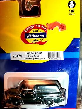 Agency.1 Athearn 797534264793 Rtr Ho 1955 F100 Panel Truck Railway Express Agency.1/87 Rea Built Green