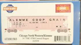 Ath81583 Athearn Ho Scale 81583 Klemme Coop Pink Cnw 182959 Fmc 4700 Covered Hopper
