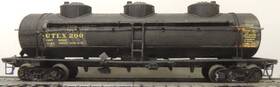 A-513 Athearn Metal Line All Utlx Black 40ft Three Dome Tank Car Rtr St Mw # 200