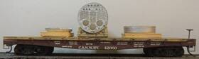 A-601 Athearn Metal Line C&nw 40ft Flat With Magnetic Machinery Loads Rtr St Kds Car # 42000