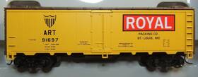 91697 Athearn Nready To Roll 7120 A.r.t. Royal Packing 40ft Steel Reefer Nib Mw Car # Item