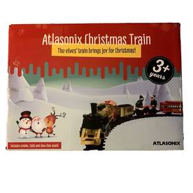 Xts2020 Atlasonix Christmas Train Set Smoke Light Action And Choo Sound Toy Age 3