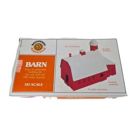 Bachmann 022899451510 Plasticville Ho Gauge Red Barn Kit Train Building 45151 New-opened