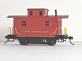 18445 Bachmann Cass Scenic Rr Caboose Ho Scale 4 Metal Wheel 2-2 Magnet Hook Couplers
