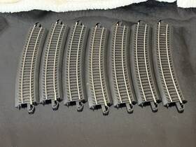 92124a6-1 Bachmann 7 Train Ho E-z Ez Track Black Roadbed Radius Pieces Half Circle R 22.5