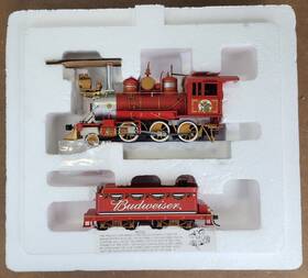 S091t-is001 Bachmann Hv Budweiser Holiday Express Locomotive Tender Clydesdale Car Rails And Coa