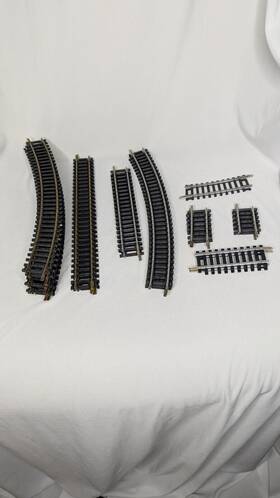 15665 Bachmann Tyco Life-like Vtg Lot Of 22 Train Brass/nickel Tracks Ho Scale - Mixed Brands