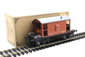 Bassett Lowke/ Ace Trains G4/1l Ace/bassett O 20 Ton Illuminated Orange Brake Van C-7 Ex/ob