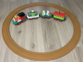 Battat 062243315921 All Aboard Christmas Santa Animated Train Track Only 8 Pieces