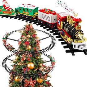 Gd-204a Bellochiddo Christmas Hanging Toy Train Sets Around The Tree For Kids Ages 4-8