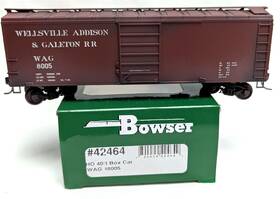 42464 Bowser #42464 Wag-wellsville Addison And Galeton 40ft Box Car #8005 Ho Excellent