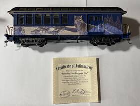 K130826 Bradford Hawthorne Village On30 Train Proud And Free Baggage Car Silver Moon