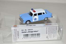 58939 Brekina 19702 1 87 Ho Scale Checker Cab Chicago Il Police Car