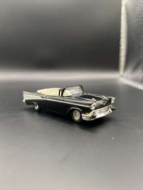 45003 Busch Ho Scale 1 87 1957 Chevrolet Bel Air Convertible Black Htf Loose See Pics