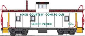 Ccs1068-06 Centralia Car Shops Ho-ca-4 Caboose With Union Pacific Slogan Inch Make Courtesy Contagious Buy It Now