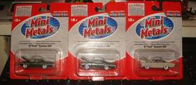 30183 Classic Metal Works Ho. Mini Metals Cars . Lot Of 3