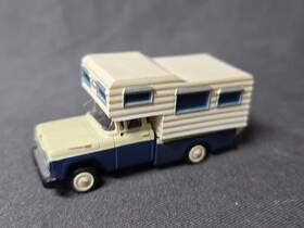 30565 Classic Metal Works Mini Metals Ho Scale - 1960 Ford Camper Truck Blue / White #30565