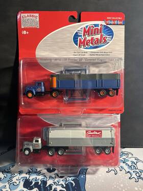 31128-31121 Classic Metal Works Lot Of 2 Roadway Ih R-190 Tractor Trailer Sealtest