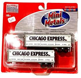 Aero-2 Classic Metal Works 658819311048 Mini Metals 32ft Van Trailers Chicago Express Rtr 1/87