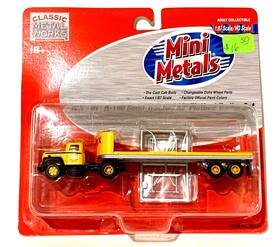 R-190 Classic Metal Works 658819311246 Rtr Ho 1/87 Icx Ih Tractor/32ft Flatbed Trailer Built