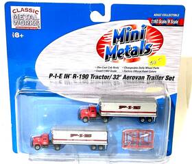 R-190 Classic Metal Works 658819511035 Rtr Cmw Mini Metals P-i-e I H 2 Tractors With 32ft Aerovan Trailers Built