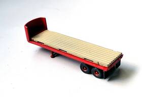 Classic Metal Works 658819511271 N Scale Mini Metals Red 32 Fruehaf Flatbed Custom Details