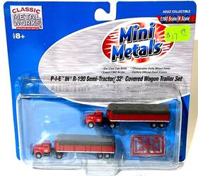 32fttrailers Classic Metal Works 658819511295 Rtr 2 Mini Metals N Scale P-i-e Ih R-190 Semi-tractor With 1/160 Cmw