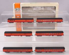 0003-570019 Con-cor N Scale Southern Pacific Daylight Passenger Car Set Pack O