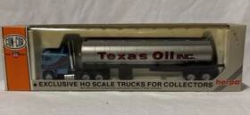0004-001009 Con-cor Cabover Semi With Tank Trailer Texas Oil Inc. Ho Scale