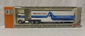 0004-001042 Con-cor Cabover Semi With Moving Van Trailer Atlas Lines Ho Scale